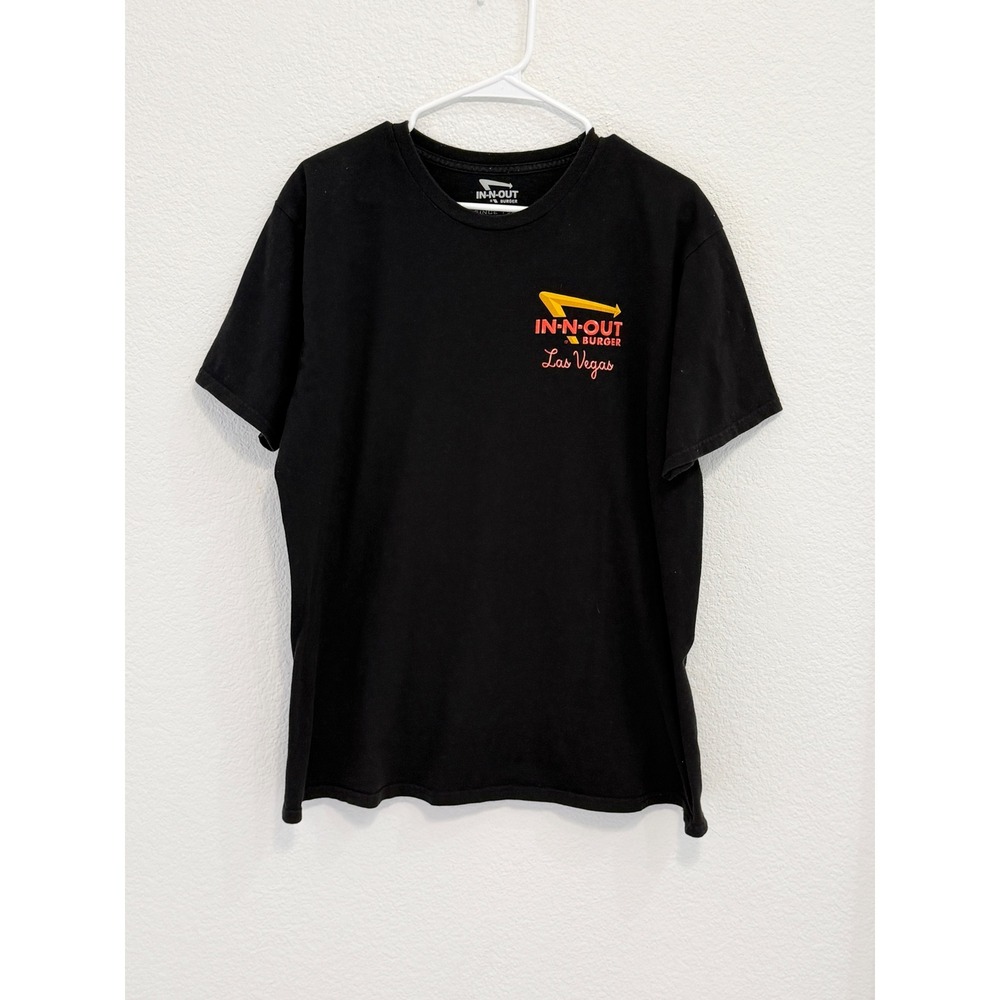 In-N-Out Burger Las Vegas Shirt Mens Large Black Graphic Tee Sunset Car Unisex